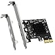 GLOTRENDS U3142CX1 2-Port 10Gb USB 3.1 Gen2 Type-C zu PCIE X1 Erweiterungskarte mit ASM 3142 Chip, regulärer und niedrig-profibler Halterung