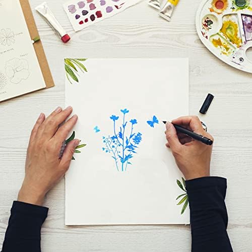 GLOBLELAND Plant Silhouette Clear Stamps Daisy Lavender Butterfly Silicone Clear Stamp Seals for Cards Making DIY Scrapbooking Photo Journal Album Decoration