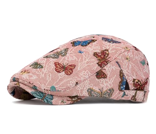 Image of Quanhaigou Men's Cotton Flat Ivy Gatsby Newsboy Driving Hat Adjustable Irish Cabbie Ivy Driving Hunting Cap