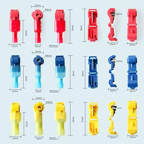 60/240/300 PCS,Bag/Box,Crimp Terminal,T-Type Terminal Block,Cable Connectors, Wire Connector,Electrical Terminal Block(T - 60 PCS (Box))