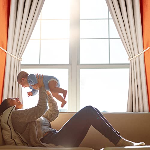 Wood Bead Curtain Tiebacks, KLOGTSIND Set of 2 Curtain Holdbacks for Thin or Thick Window Draperies, Boho Farmhouse Curtain Tiebacks with Hooks, Curtain Tie Backs for Home Office Room Decor - Image 7