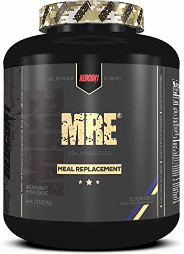 Redcon1 Mre Meal Replacement Supplement, Blueberry Cobbler - Whole Food Protein + Carbohydrate Blend With No Whey For Post Workout Fuel - Natural Protein Powder With Mct Oil + Amino Acids (7 Lbs) #TOP29
