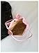Verdusa Women's PU Leather Shoulder Tote Bags Bow Satchel Purses Pink One-Size