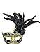 Produktbild Flywife Feder Maskerade Masken Halloween Mardi Gras Karneval Maske Kostüme Venezianisch Party Masken (Schwarz)