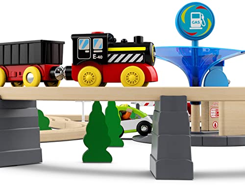 Train Track Accessories Battery Operated Action Locomotive Train, Magnetic Train Toy For Wooden Tracks, Motorized Train Fits For All Major Brand Train Set For Toddlers (Battery Not Included) #TOP4