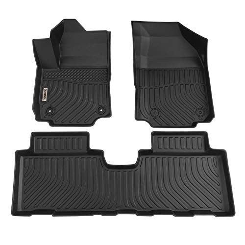 orealtrend Black Floor Mats Replacement for Liners Chevrolet Chevy Equinox 2018-2022 Heavy Duty All Weather Guard Front and Rear Car Carpet-Custom Fit-Tough/Durable/Odorless