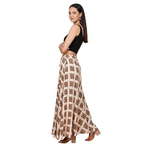 Image of HARSHITA-Enterprises Jaipuri Women's Cotton Printed Elastic Long Skirts