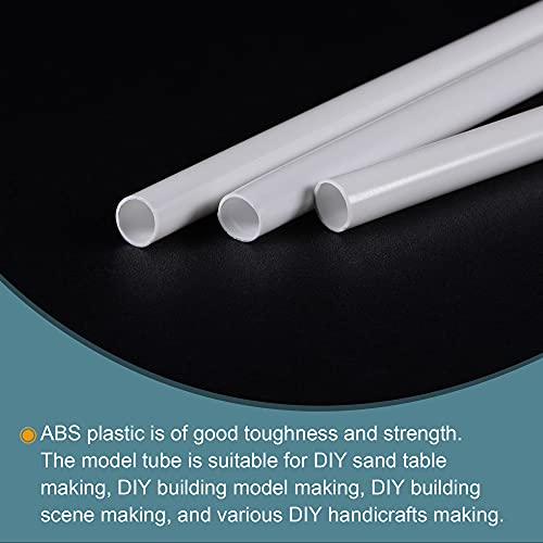 Image of MECCANIXITY Plastic Model Tube ABS Round Tube 5 /16 inch OD 10 inch White Easy Processing for Architectural Model Making DIY 3 Pack