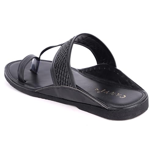 Image of CANVI Stylish Fancy & Comfortable Men's Kolhapuri Chappal Sandal Slipper for Men Stylish Faux Leather Men's Kolhapuri Slippers Thong Sandals for Men Stylish & Comfortable