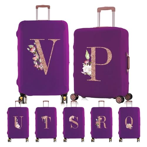 18-32 Inch Luggage Cover Suitcase Protector Travel Accessories Unlimited Rose Gold Stretch Fabric Dust Cover Trolley Case for Luggage, Travelling(8rose gold S,S)2