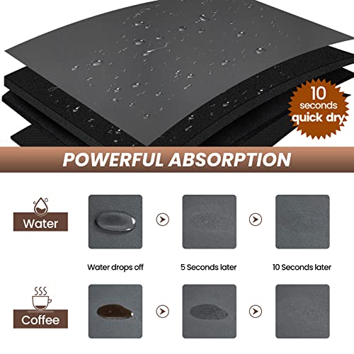 Image of Coffee Mat | Coffee Maker Mat for Countertop(12 inchx19'') | Anti-Slip Absorbent Dish Drying Mat for Kitchen | Suitable for Coffee Machine, Coffee Maker, Coffee Pot, Espresso Machine, Dish Rack