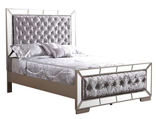 Glory-Furniture-Hollywood-Hills-Queen-Silver-Champagne-Bed-Room-Furniture-64-H-x-65-W-x-92-D Glory Furniture Hollywood Hills Queen Silver Champagne Bed Room Furniture 64 H x 65 W x 92 D
