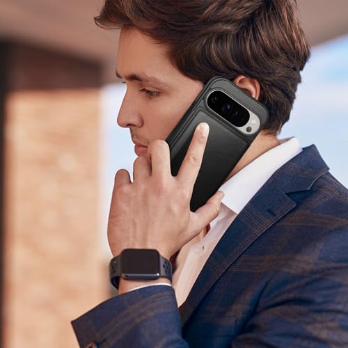 DJDUCK Designed for Google Pixel 9 Pro XL 5G 6.8" Case Wallet with Card Holder, [Magnetic Clasp Cover] [RFID Blocking Leather Protection] Shockproof Women Men Cases for Pixel 9 Pro XL Black by DJDUCK - Used condition - Image 7