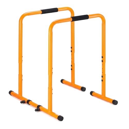 OLIXIS Dip Bar Adjustable Heavy Duty Dip Station with Soft Foam Handles
