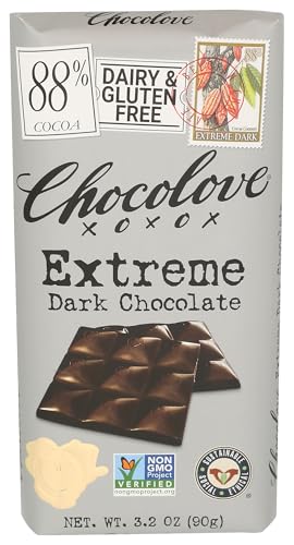 CHOCOLOVE Extreme Dark Chocolate Bar, 3.2 OZ