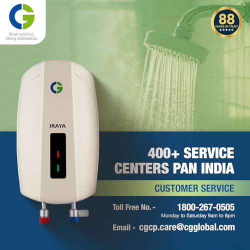Image of CG-IWHIRAYA03LX Iraya 5.9L | Instant Water Heater (Geyser) | SS 304 Grade Tank | Power-Packed Fast Heating | Rust-Proof Body | 100% Copper Element | 2 Yr Product & 5 Yr Tank Warranty