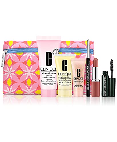 Clinique 7 pieces Gift Set including Rinse-Off Foaming Cleanser 2.5oz ($120 Value)