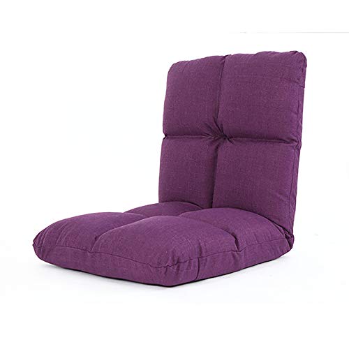 ANKIKI Fashion Foldable Lazy Sofa Back Suppor Floor Chair Portable Sofa Chair, for Bed/Floor/Game/Read,Puple