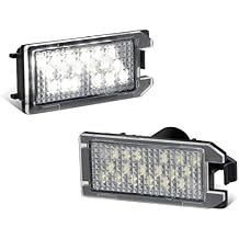 LED License Plate Light Replacement Compatible with FIAT 500 2013-2019, Maserati Levant, 6000K White, Pack of 2