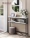 VASAGLE Console Table, 2-Tier Narrow Sofa Table with 2 Shelves, 7.9 x 39.4 x 31.5 Inches, for Living Room, Hallway, Entryway, Marble White and Ink Black ULNT131W59V1