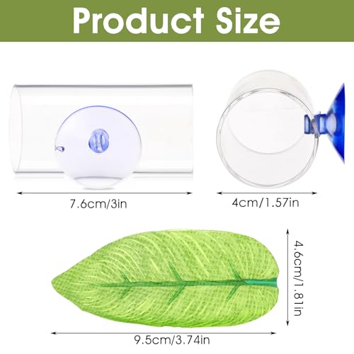 Image of Betta Fish Acrylic Tube Tunnel 1 Pack Betta Fish Shelter Hideaway Fishing Leaf Pad Simulating The Natural Habitat Toys Decor Hideout for Shrimp Cichlid Hiding Breeding