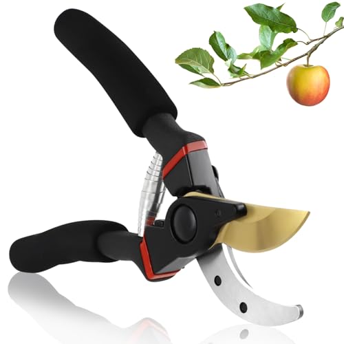 CXRYLZ-FUR 1pc Gartenschere, Baumscheren aus SK5 Stahl, Profi Bonsai Schere Schneid-Durchmesser 20 mm, Groß Bypass Pflanzenschere, Blumenschere Gartenwerkzeug für Äste, Rosen, Blumen, Pflanzen (1pc)