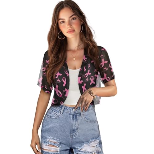 Image of Womens Short Sleeve Bolero Shrug Open Front Knit Cropped Cardigan Shoulder Cover for Dress Cute Casual Knit Cover Up