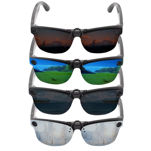 4Pcs Polarized Clip for Ray-Ban Meta Wayfarer RW4008 & Gen
