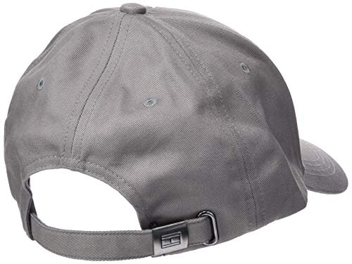 Tommy Hilfiger Boné de beisebol masculino clássico, Cinza estanho, tamanho nico