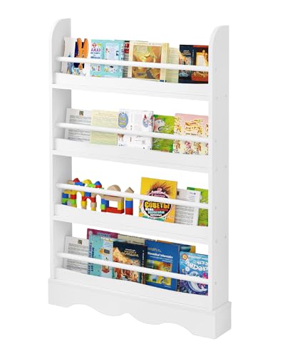 Lestarain Bibliothèque Montessori pour Enfants, Petite Étagère de Rangement à 4 Niveaux sur...