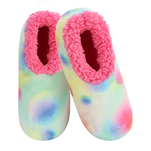 Snoozies Slipper Socks Furry – Cozy, Foldable Slippers for Women, Non Slip Socks for Travel & Indoors