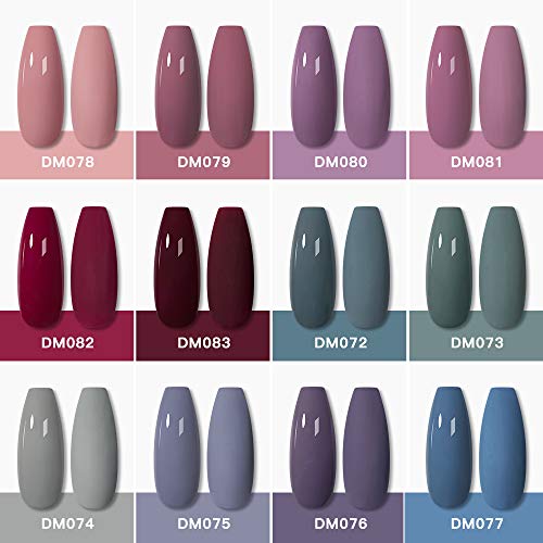 MTSSII Gel Nagellack 12 Farben Set UV LED Einweichen Nail Art Maniküre Salon DIY Home Geschenkset 8ml – Bild 4