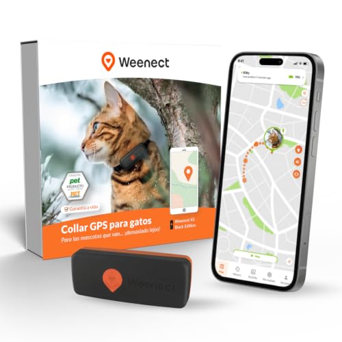 Weenect Cat XS - Mini Collar GPS para Gatos | Suscripción necesaria