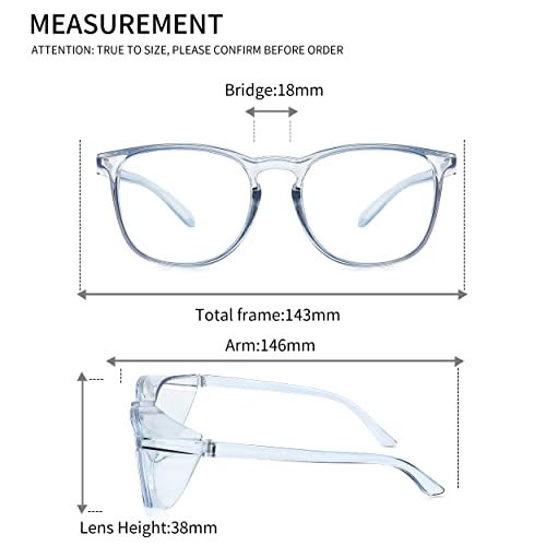 image for Alsenor Safety Glasses Anti Fog Goggles Protective Eyewear Blue Light 