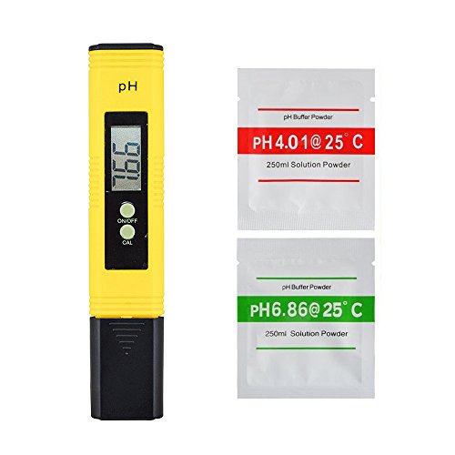 HTIANC Portátil Medidor de ph, LCD Medidor calidad agua, para piscina, hogar, escuela, base de acuicultura (amarillo)