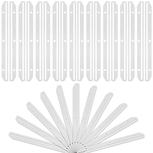 craftshou 100 Pcs 3 Hole Punched Magazine Holders for Binders 11.8In Plastic Magazine Organizer 3 Ring Binder Insert Strips Clear Magazine Collector for File Book Craft Paper