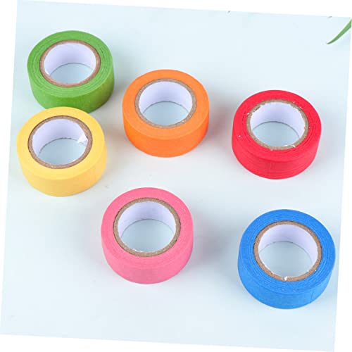 TEHAUX 12 Peças duto colorido fita de papel artesanal fita de pintura fita de pintores de arco-íris