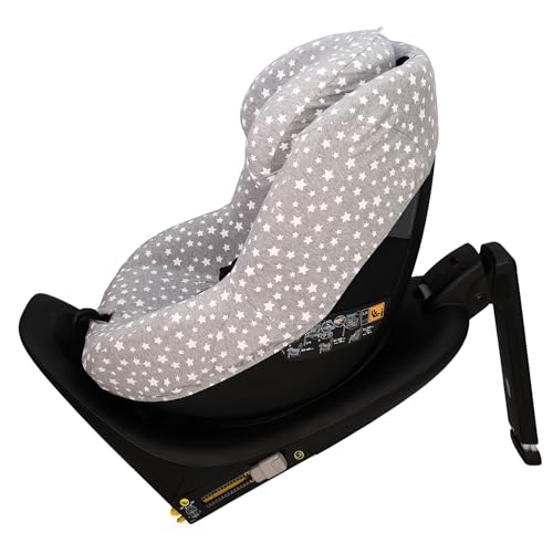 Miniatura 3 de Jyoko Kids Funda De Algodón Para Silla De Coche Compatible Con Maxi Cosi Pearl 360 Y Mica Pro I-Size White Star