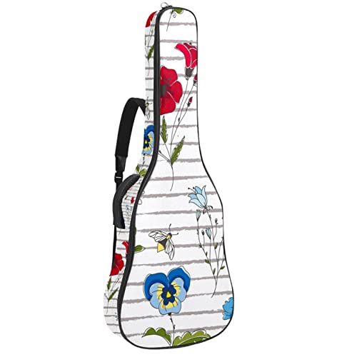 Housse étanche pour guitare acoustique avec double bandoulière et poche Motif cochon volant, Multicolore 09, 42.9×16.9×4… - Les Beatles, Paul McCartney, John Lennon, RIngo Starr, George Harrison Housse étanche pour guitare acoustique avec double bandoulière et poche Motif cochon volant, Multicolore 09, 42.9x16.9x4…