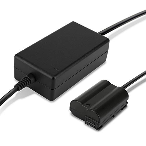 subtel® Fuente alimentación Compatible con Nikon D750 D7000 D7100 D7200 D7500 D850 D810 D810a D800 D800e D610 D600 D500 Z 7 Z6 1 V1 DL24-500 DL24-85 DL18-50 EH-5B EP-5B Cable Corriente