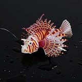 Semiter Regalo de Verano Decoración de Peces, Peces Falsos de atmósfera vívida, Acuario para Tanques de Peces(Red, 12)