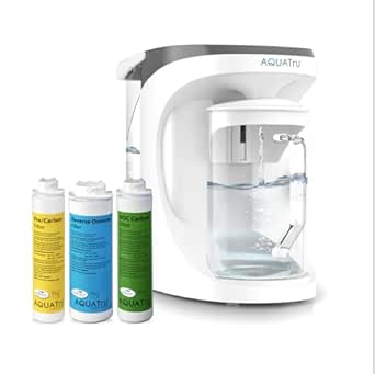 AquaTru Carafe | Countertop Water Purifier with Exclusive 4-Stage Ultra Reverse Osmosis Technology (No Plumbing or Installation Required) | BPA Free…