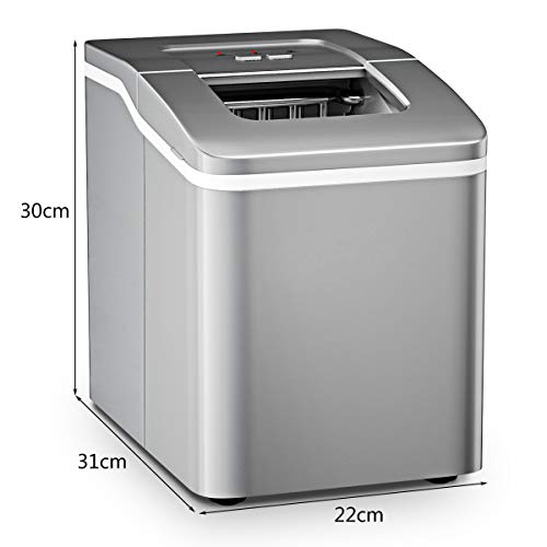 GOPLUS Eiswürfelmaschine, 12kg in 24 Std. Eiswürfelbereiter mit Selbstreinigung, 9 Eiswürfel in 8 Min, Ice Cube Maker… – Bild 8