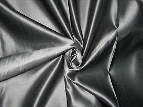 Tissu en satin gris foncé de 147cm pour couture de robe