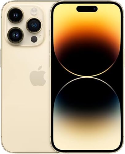 apple iphone 14 pro, 128gb, gold for tracfone (renewed) iphone14