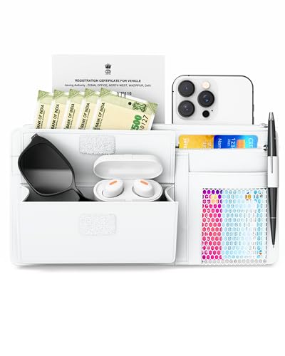Image of FEDUS Premium Car Sun Visor Organizer CAR Organiser and Storage Car Document Holder, Sunglasses Holder for Car, car All New Accessories Multipocket Pouch Auto Interior Accessories for Truck, SUV, Van
