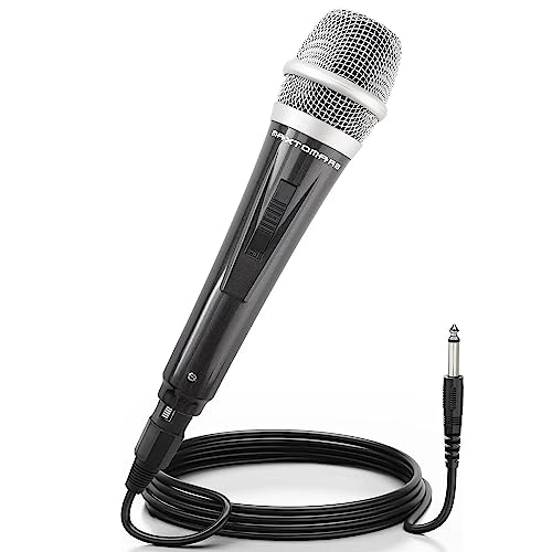 Adamantite Dynamic Musical instrument Microphone for Singing with 3.5M/11.40 ft XLR Cable Handheld Mic for Karaoke Singing Speech Wedding Stage and Outdoor Activity