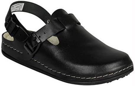 AWC Comic Work Sandals with Polyurethane Sole, Black, Classic Black, 8 UK