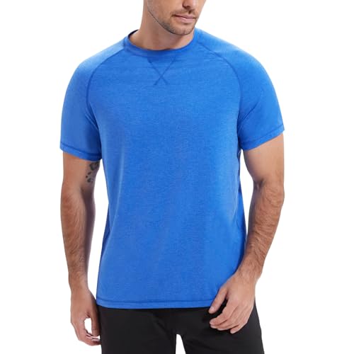 Image of Mens Swim Shirts UPF 50+ Sun Shirts Rash Guard Quick-Dry Fishing T-Shirts