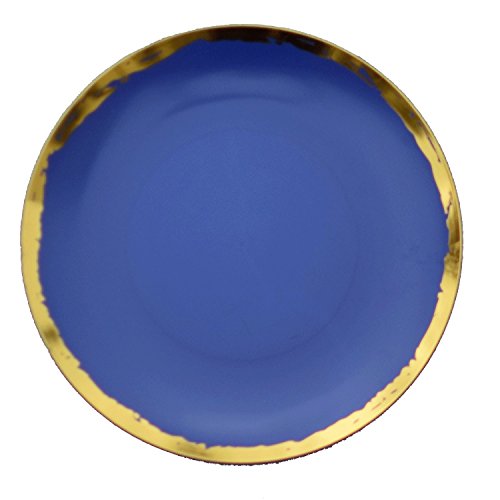 Trendables™ 40 - Pack Combo Premium Disposable Plastic Plates, Food Grade Elegant Plastic Dinner Plates - Glam Design Includes: 20 X 10.25 Dinner Plates & 20 X 8 Salad/Desset Plates #TOP1